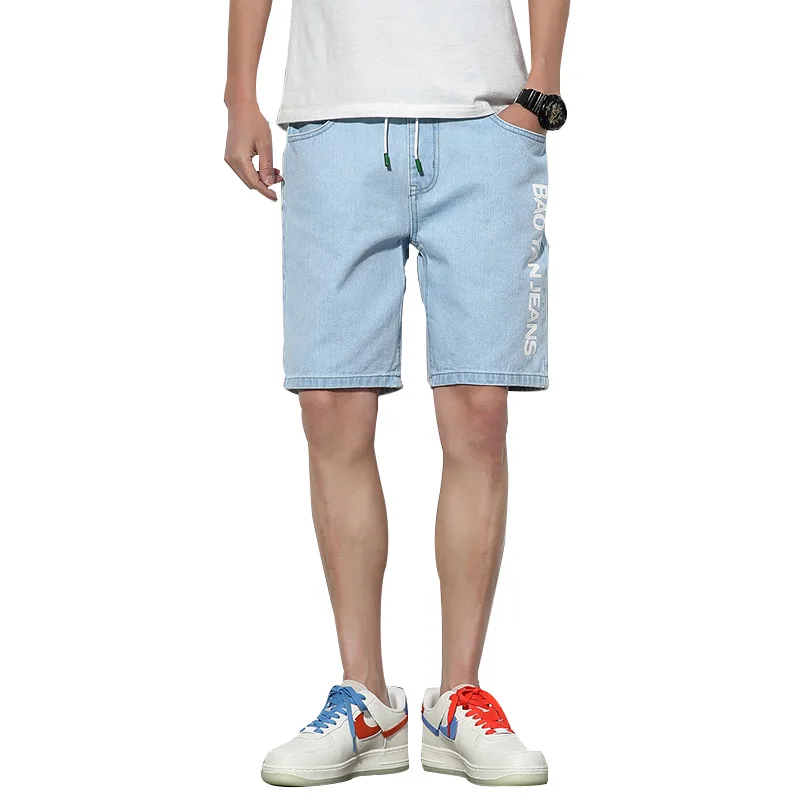 Шорты мужские спортивные из денима хлопковые джоггеры штаны летняя одежда 5XL |