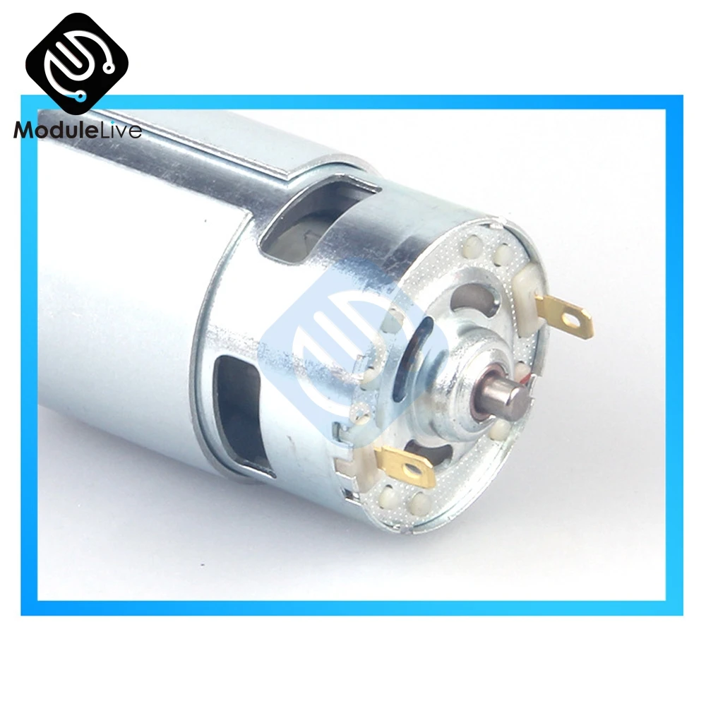 775 DC Motor DC12V 24V 4500RPM 5500RPM 12000RPM Double Ball Bearing Large Torque High Power Low Noise Electronic Component | Обустройство