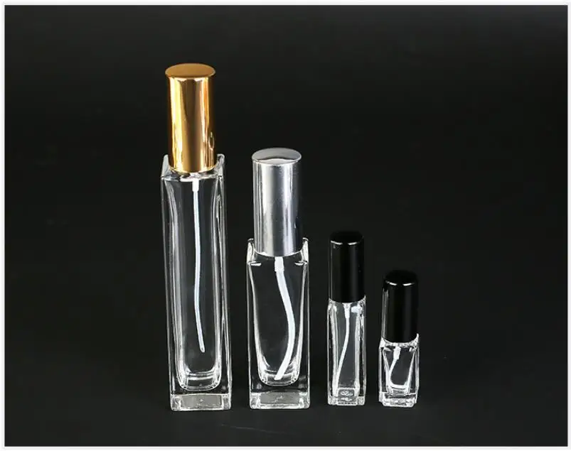 3/6/10/20/30/мл квадратная стеклянная бутылка с распылителем многоразовые флаконы для