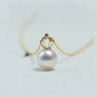 Ожерелье с подвеской из настоящего 18-каратного золота XF800, ювелирные изделия из натуральной искусственной кожи, роскошный циркон для женщин, свадебный подарок X506