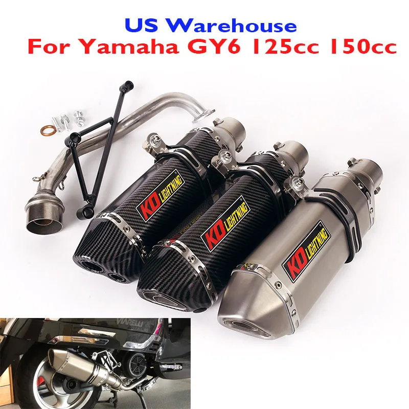 

For Yamaha GY6 125cc GY6 150cc Motorcycle Exhaust System Muffler DB Killer Silencer Header Connect Pipe