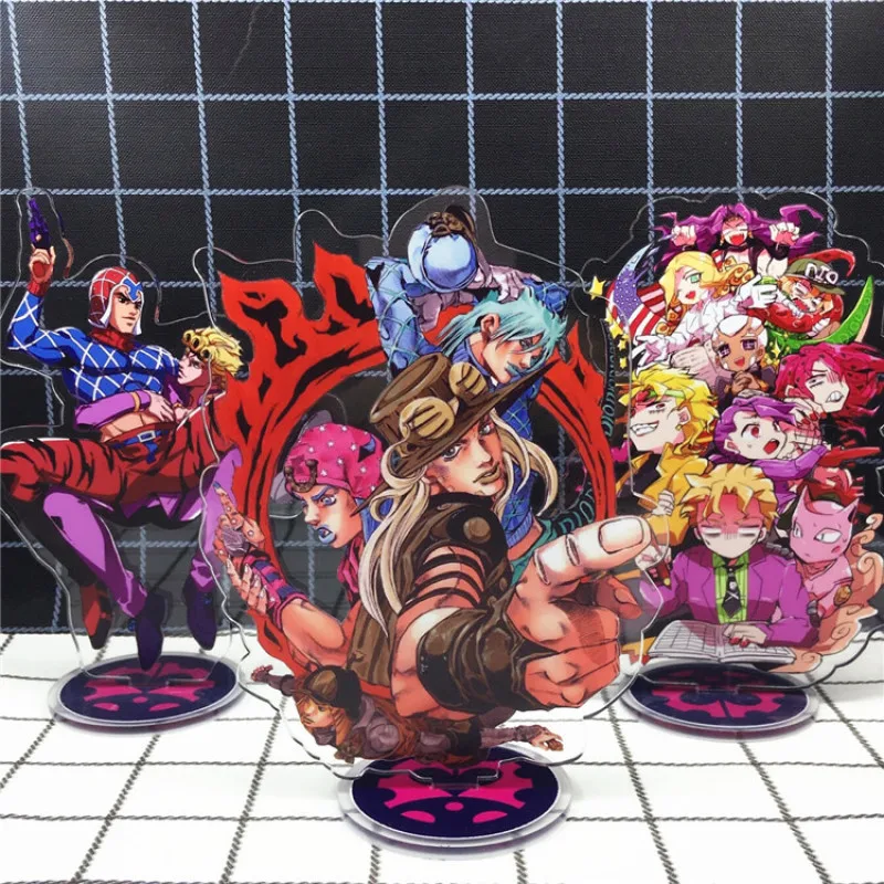 

15CM Anime JoJos Bizarre Adventure Acrylic Stand Model Plate Cute Figure Kujo Jotaro Creativity Desktop Standing Plate Toy Gifts