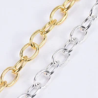 5meters 3x2 5mm 4x3mm 5 5x4mm 6 5x4 5mm plated oval iron metal open link chain for jewelry making diy bag chain accessories