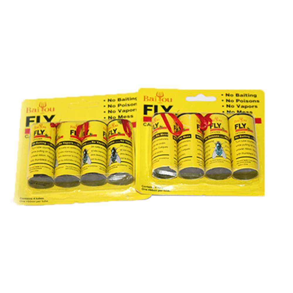 4 рулона клейкой бумаги для устранения мух насекомых Жуков клея бумажная ловушка