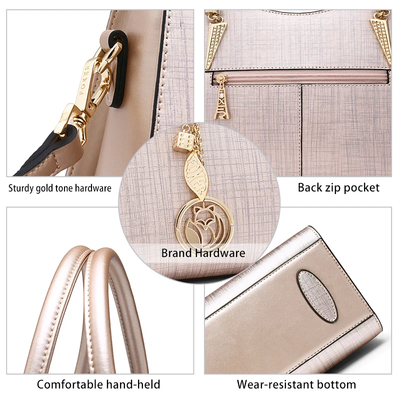 foxer fall winter bag for women stylish office lady brand handbag split leather high quality shoulder bags female chic purse free global shipping