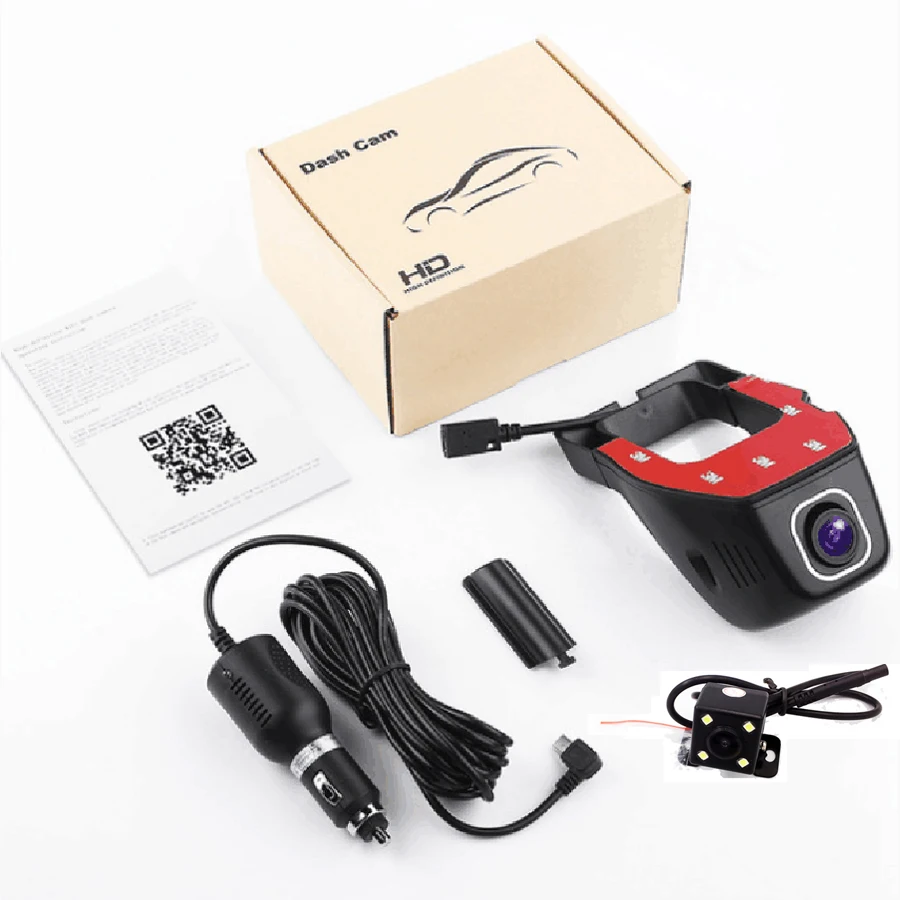 QUIDUX Новатэк 96658 Wifi Видеорегистраторы для автомобилей Видео Регистраторы Full HD 1080 p Беспроводной приложение манипуляции IMX 322 Скрытая регистраторы камеры Регистратор