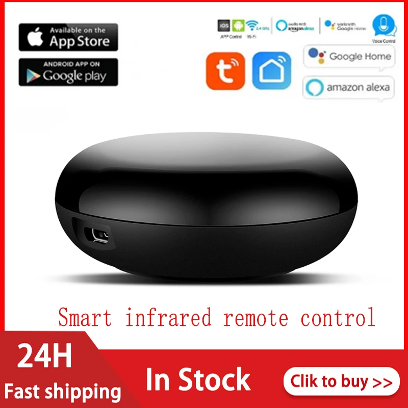 

New Smart Wireless WiFi-IR Remote Controller Tuya/Smart Life APP WiFi Smart Infrared Remote Control With Google Home