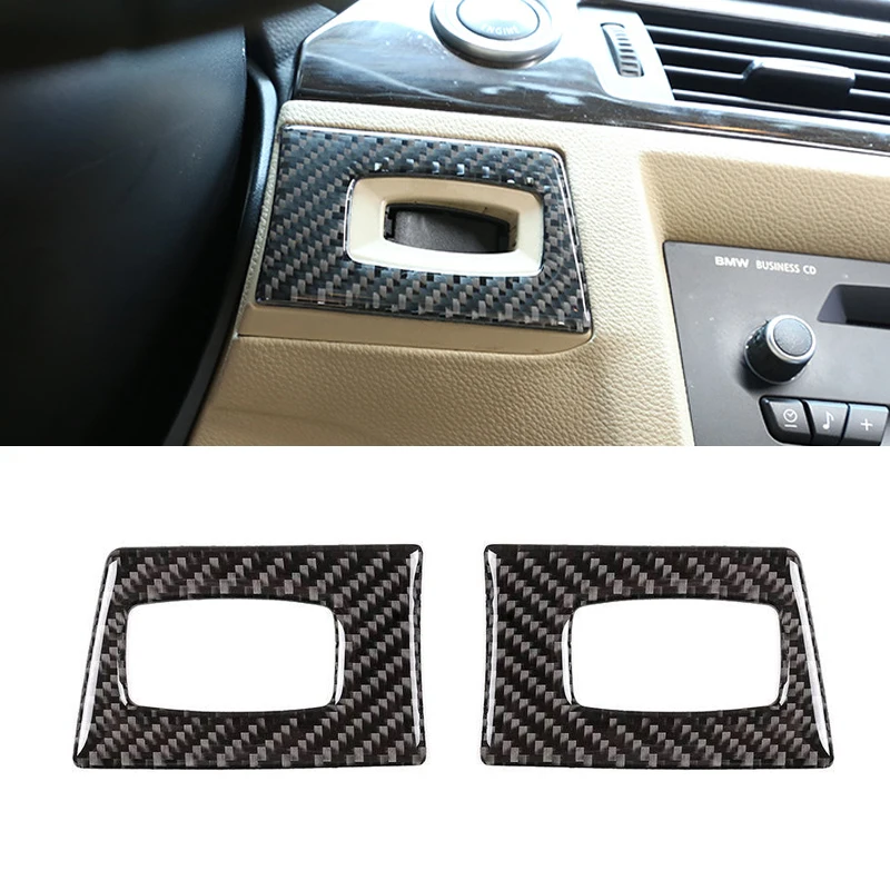 

For BMW 3 series E90 E92 E93 2005 2006 2007 2008 2009 2010 2011 2012 Carbon Fiber Ignition Switch Key Hole Cover Trim