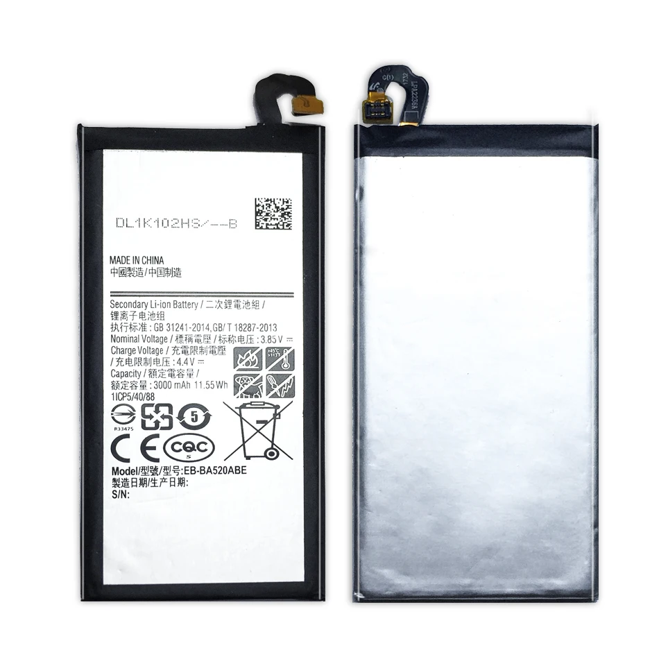Replacement For Samsung Battery Galaxy 2019 Edition A5 2017 A520F SM-A520F Genuine Phone EB-BA520ABE 3000mAh | Запчасти для