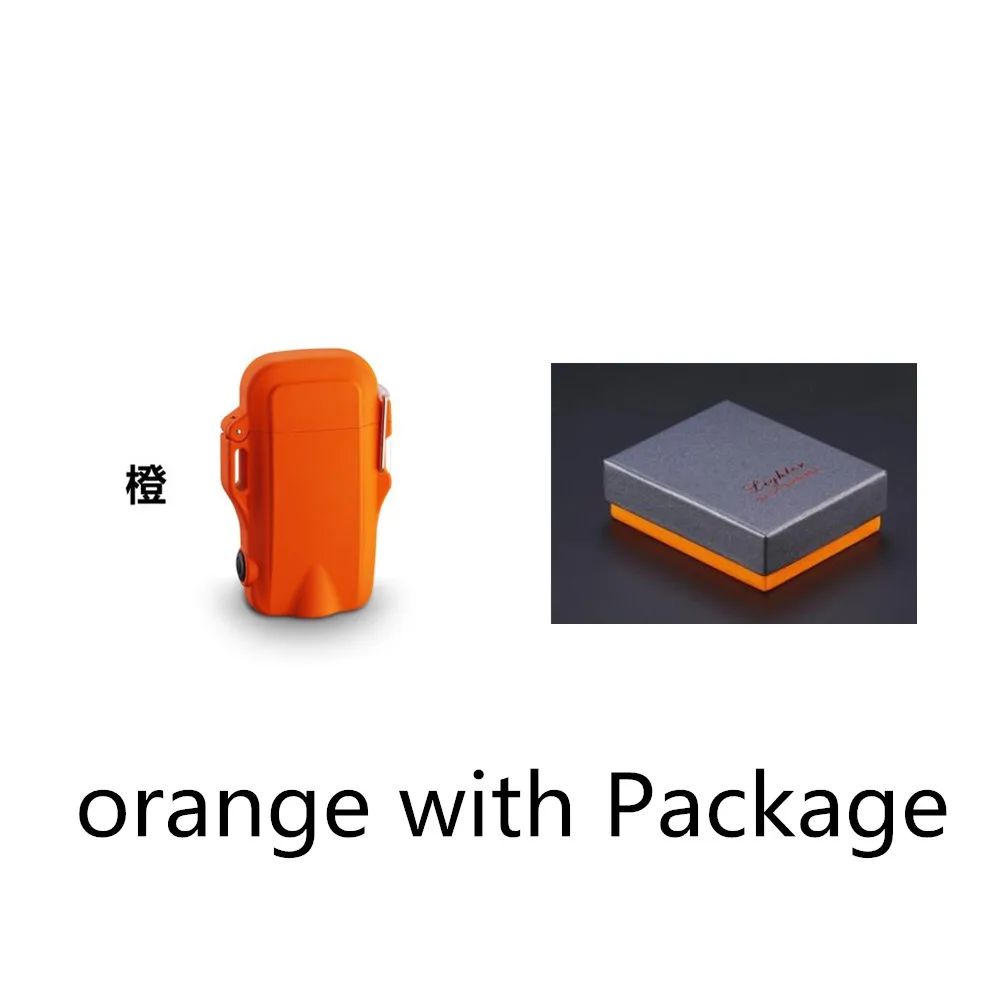 with box Плазменная USB Зажигалка, водонепроницаемая перезаряжаемая электронная сигарета, камуфляжная плазменная зажигалка, открытая сигарета, курительная зажигалка - Цвет: with box