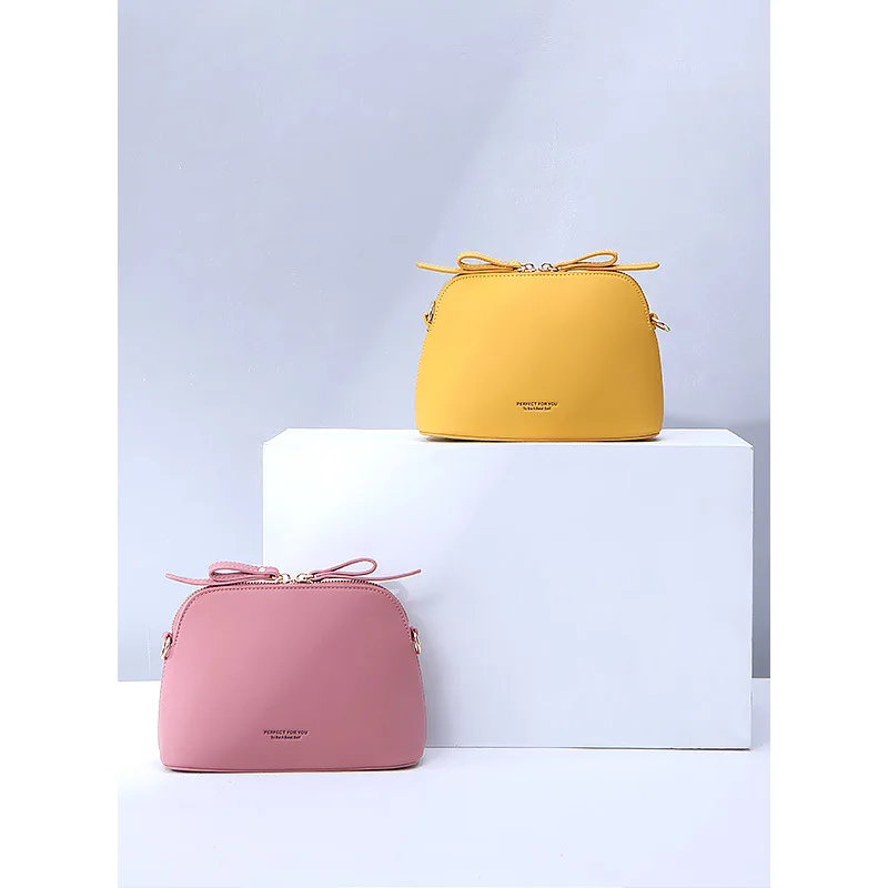 

Новинка 2022, Женская однотонная сумка через плечо из искусственной кожи, женская сумка-мессенджер, женская сумка, сумка-ракушка, регулируемый ремешок на плечо