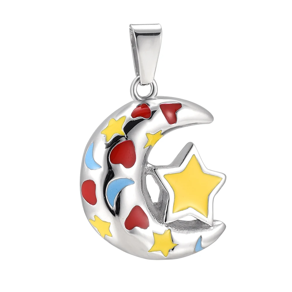 Новое поступление ожерелье с подвеской в виде цветной Луны и звезды золы