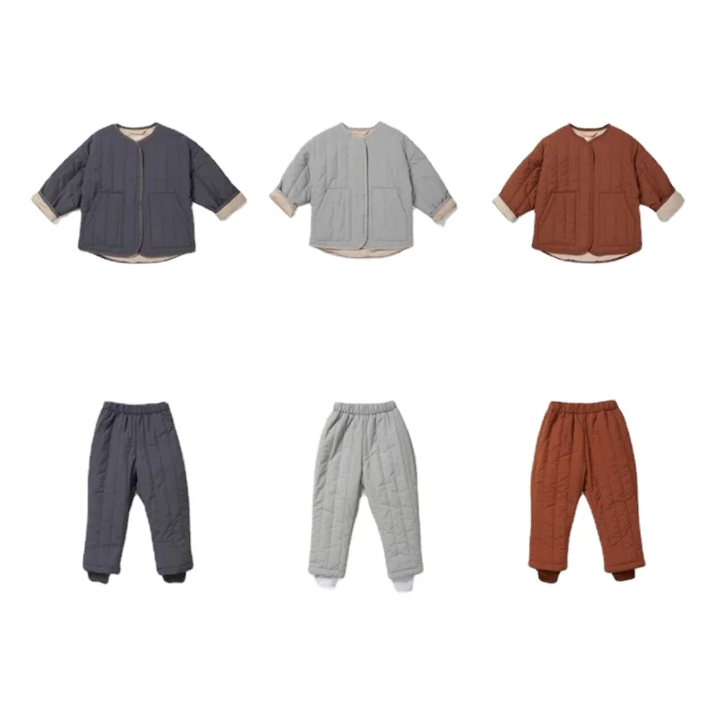 

Детские костюмы, Осень-зима в наличии г., брючные костюмы с хлопковой подкладкой для мальчиков и девочек, детская куртка, 2021