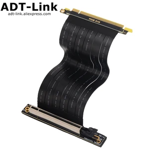 pcie 3 0 x16 extension slot 360° pci express 3 0 16x riser ribbon extender cable slot reverse 360 degree for video card upright free global shipp