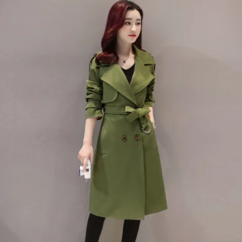 Женский Тренч 2020 Весна Осень Мода размера плюс 4XL двубортный s Женская ветровка