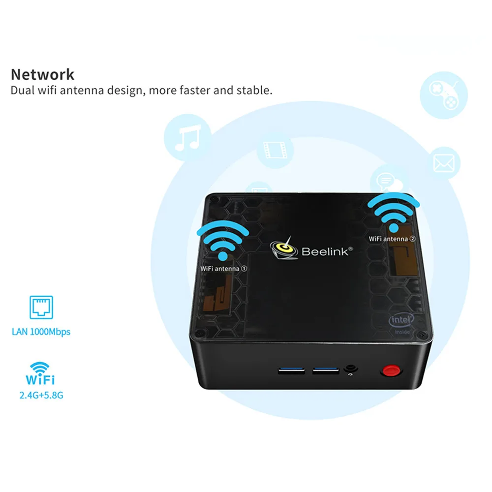Beelink Gemini X45 Mini PC J4105 Win10 8 ГБ ОЗУ 256/512 mSATA SSD USB 3 0 1000 Мбит/с WIFI BT4.0 Карманный пк Windows и