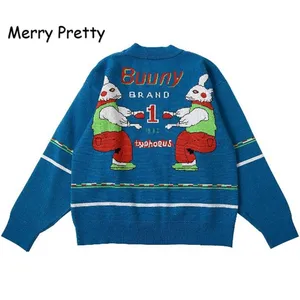 Женский Теплый вязаный пуловер Merry Pretty, толстый свитер с надписью кролик, вязаный пуловер, уникальный дизайн, зимние свитера высокого качества, Осень-зима