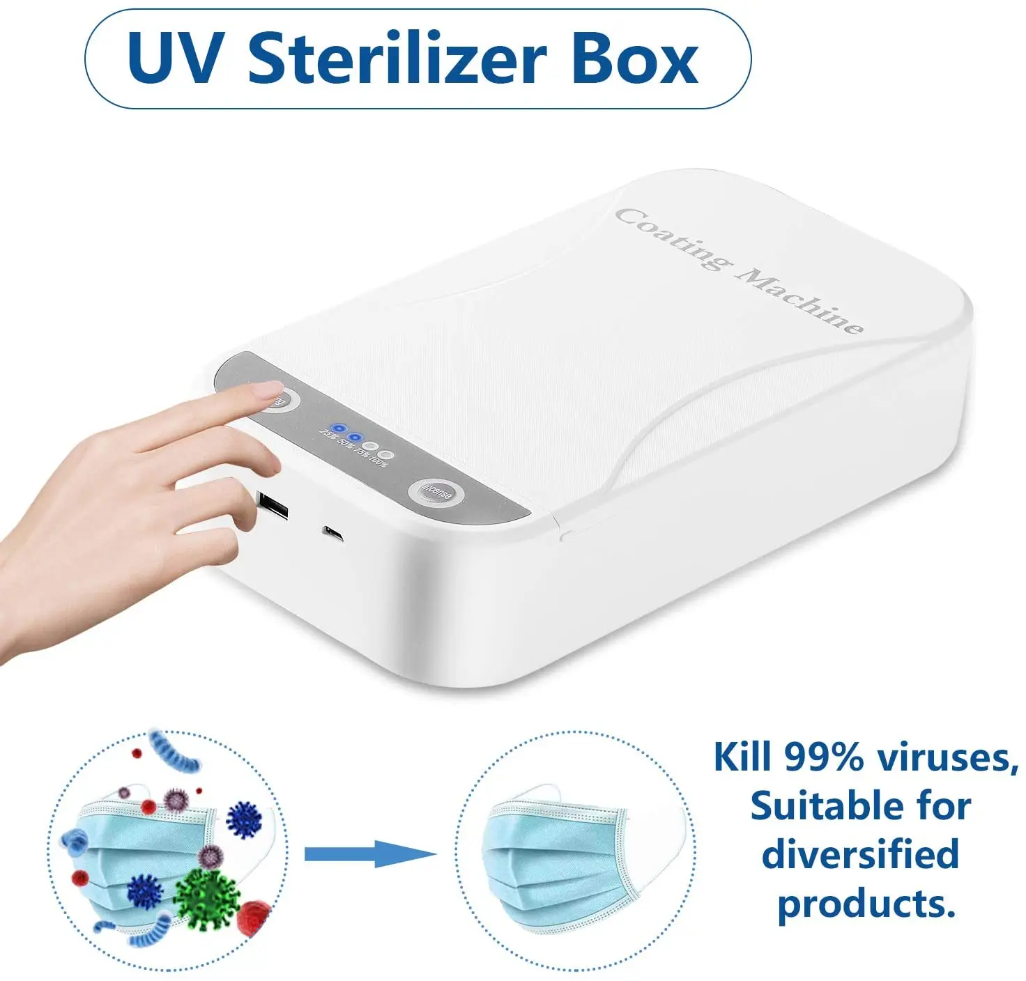 5 в Многофункциональный Стерилизатор для телефона с УФ-фильтром маска очиститель