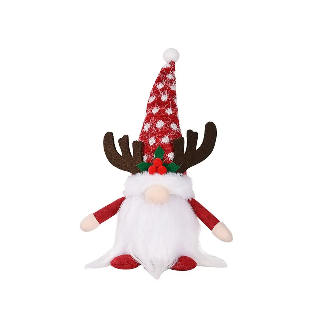 

Плюшевые куклы, Рождественские рога, клевер, Рудольф, светящаяся кукла, детские подарки, игрушка, милая мягкая игрушка Рудольф