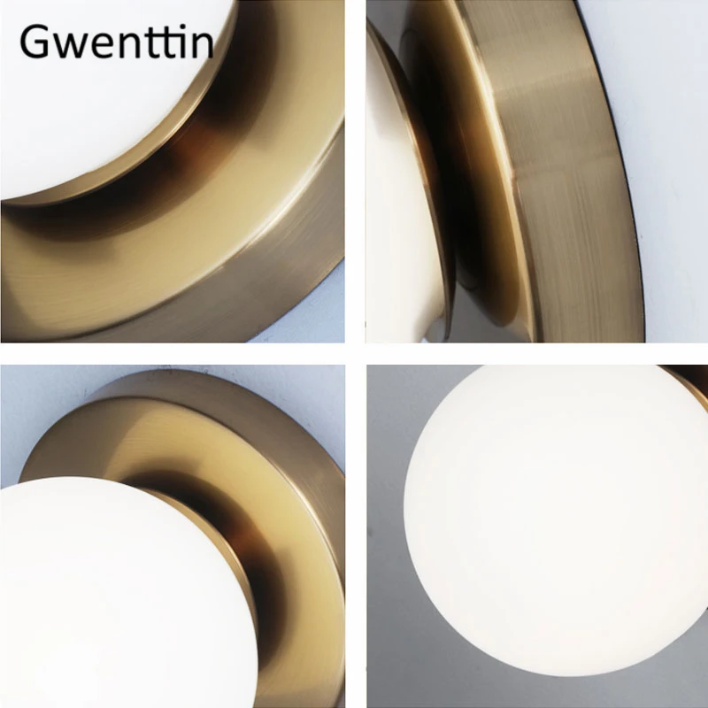 Современные золотые настенные светильники светодиодный зеркальный светильник