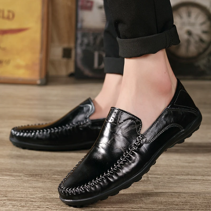 2019 Sale Breathable Loafers Non-slip Men Casual Shoes Lightweight Driving Leather DKRUCAK Mocassin Homme Buty Meskie | Обувь
