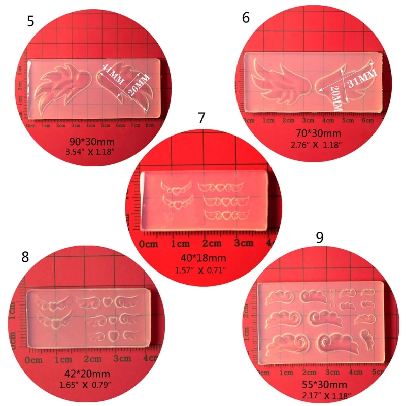 

L5YA 3D Angel Wing Silicone Nail Art Mould for Nail DIY Decoration Tools for Girl