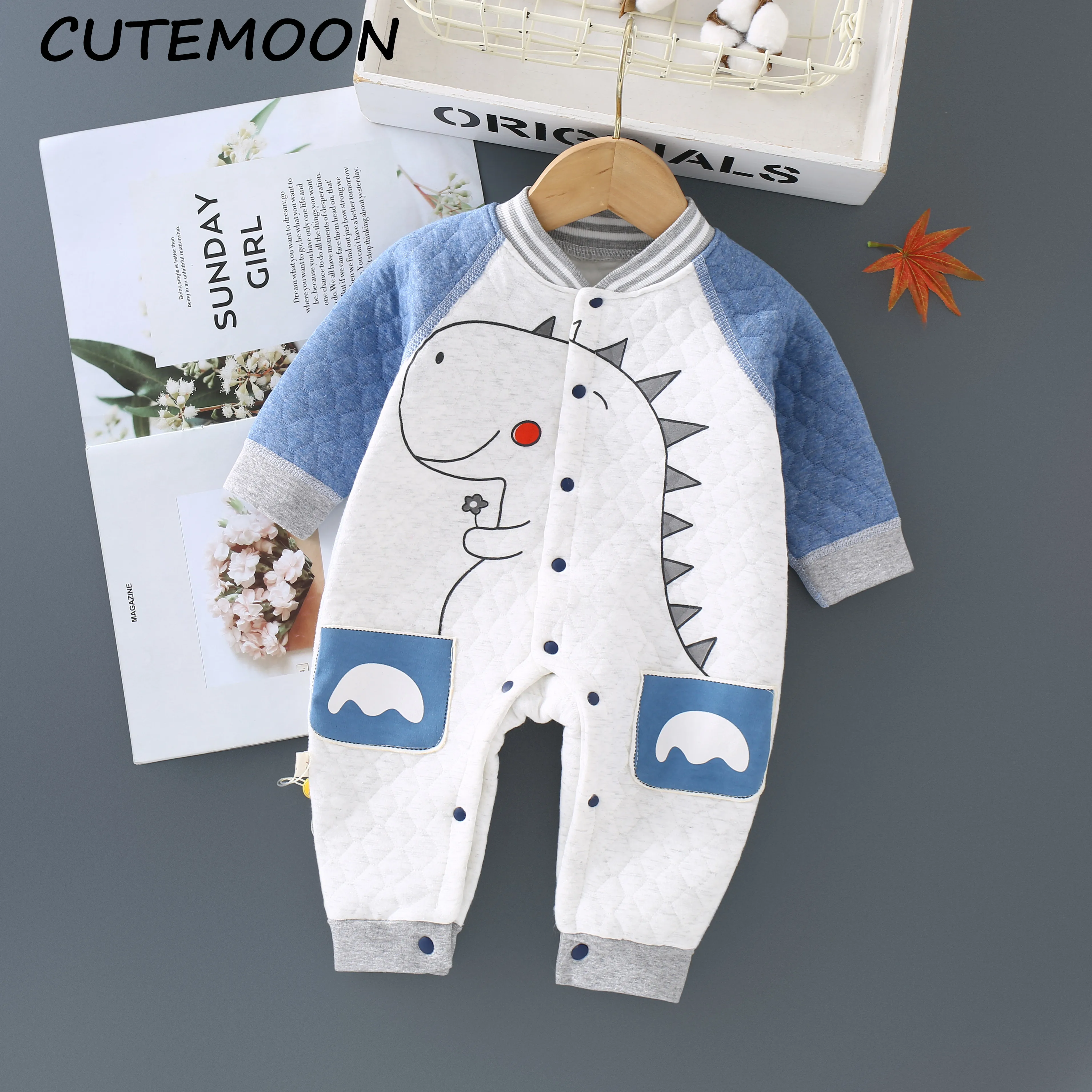 

baby rompers autumn spring Thick Cotton Sleepwear For Bebes Infant Soft Jumpsuit Baby Newborn Autumn WarClothing