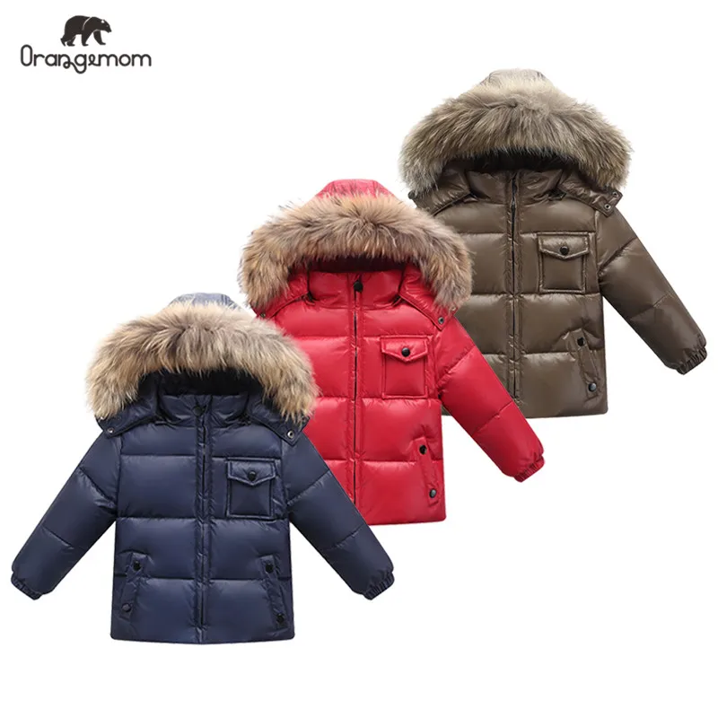new Orangemom official store kids winter clothes duck down boys girls jackets infant boy coats children's jackets clothing