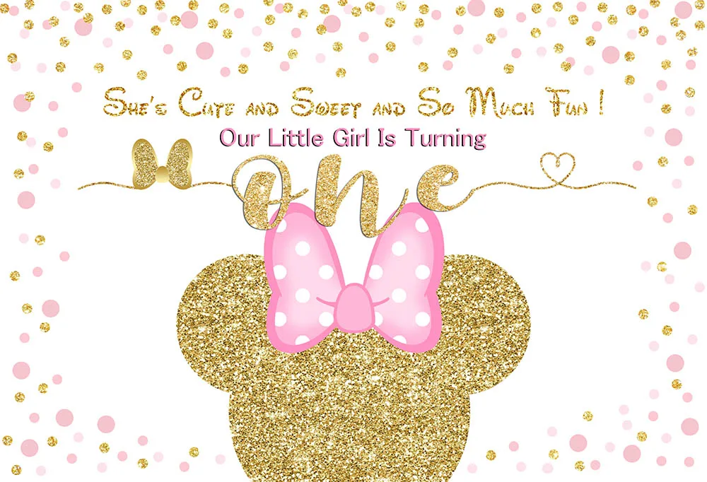 Тонкий Виниловый фон для фотосъемки с бантом и Микки детский дня рождения