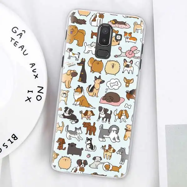 Dachshund Doxie Цветок Собака Щенок Чехлы для samsung Galaxy J4 Plus J6 Plus J8 J3 J5 J7 J5 Prime жесткий чехол - Цвет: 11