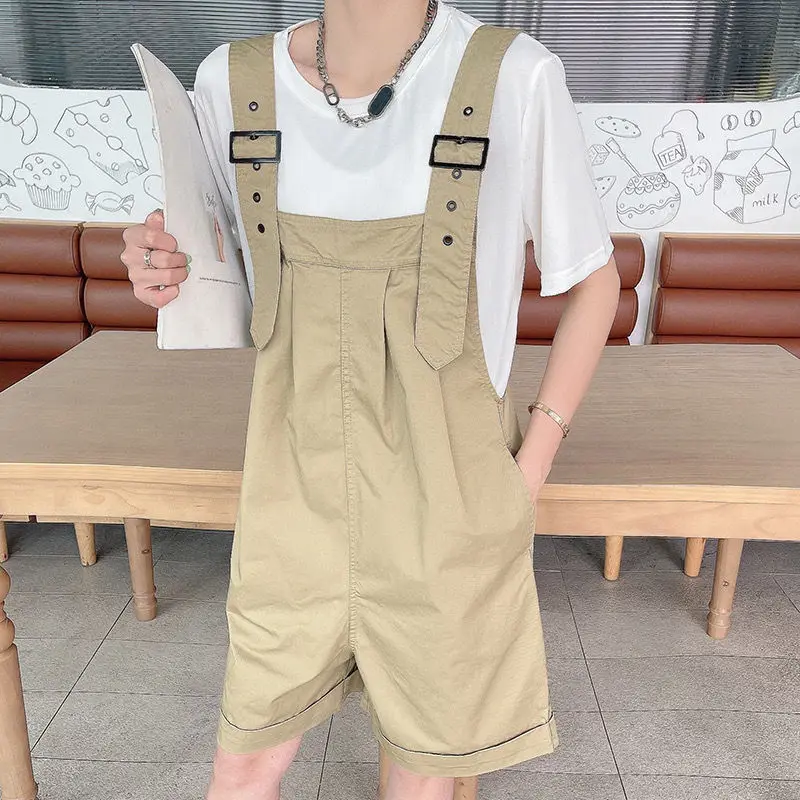 

Rompers Women Summer Large Size 4XL Loose Strap Shorts Pants Thin Section Wide Leg Pants Siamese Jumpsuit Feminino Korean Style