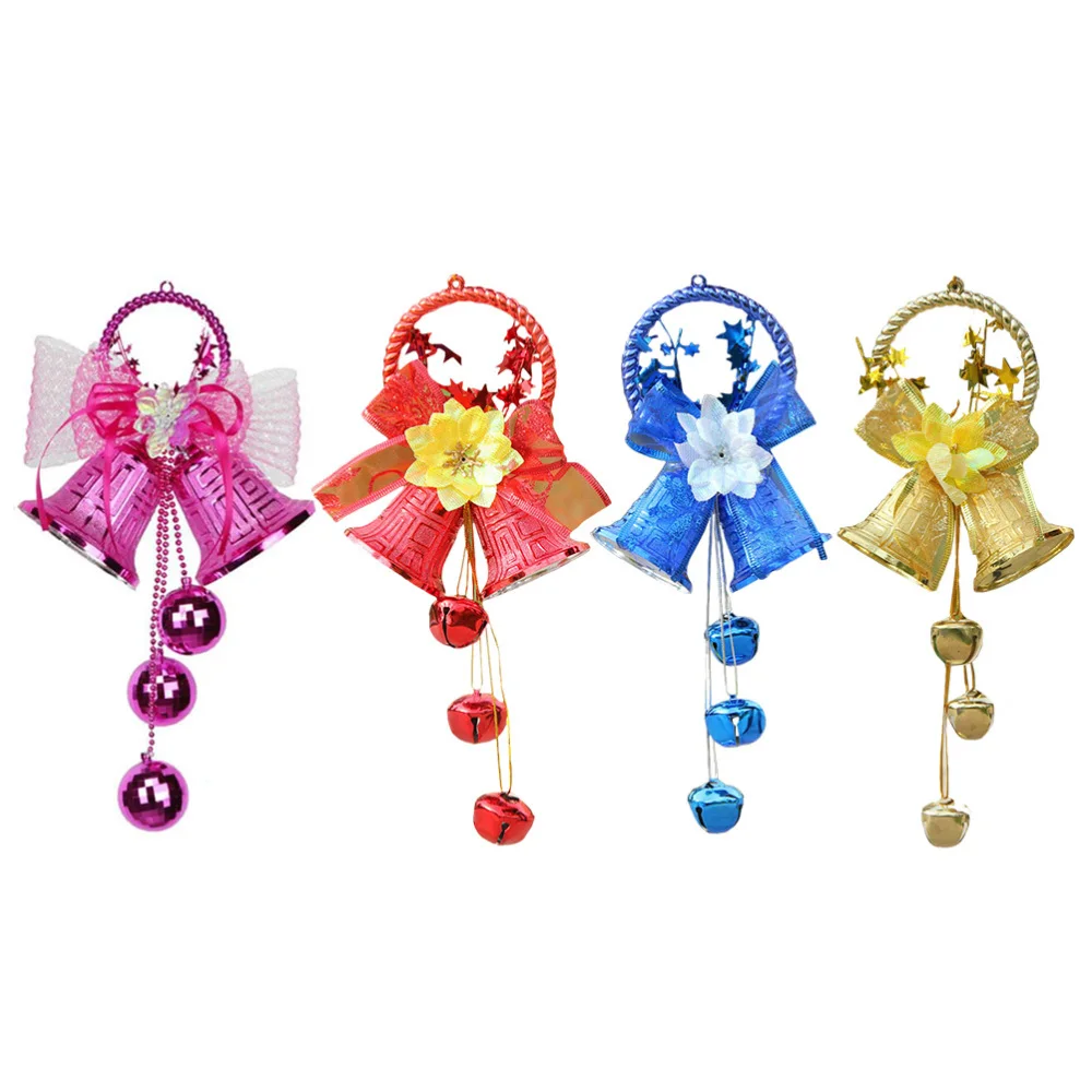 4 шт. 1 комплект Уникальные Подвески в виде колокольчиков с бантом (случайный цвет)