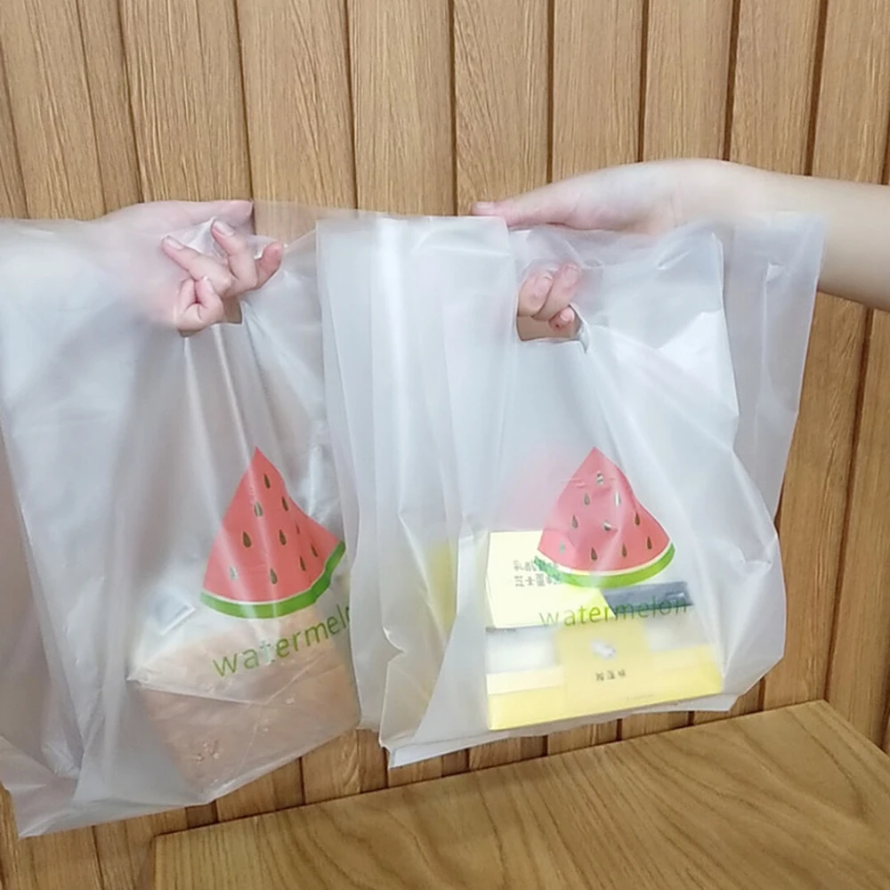 

50pcs Watermelon/carrot Transparent Food Plastic Bag Takeaway Packaging Bag Bread Take Away Bags Home Storage Organization