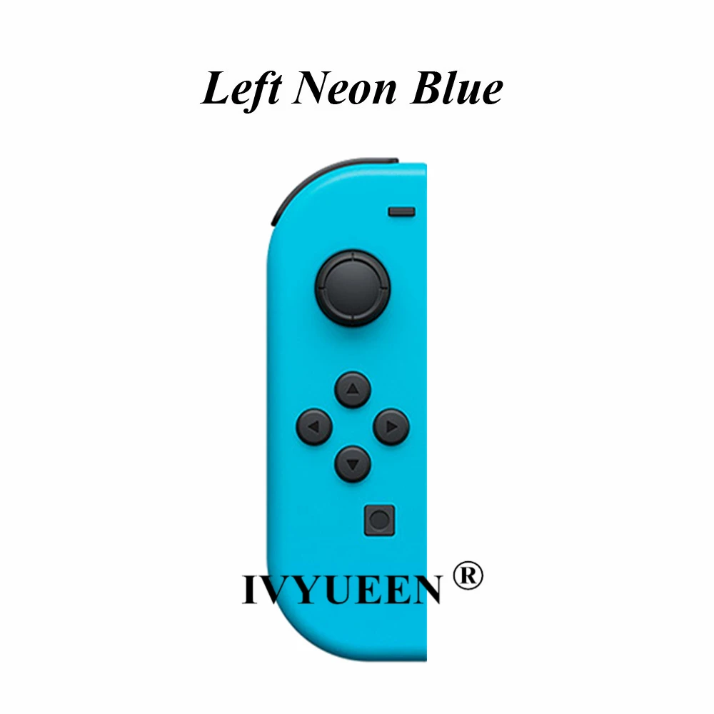 IVYUEEN, зеленый, фиолетовый цвет, сменный чехол-накладка для модели NS JoyCon, чехол для контроллера NX Joy Con - Цвет: Left Neon Blue