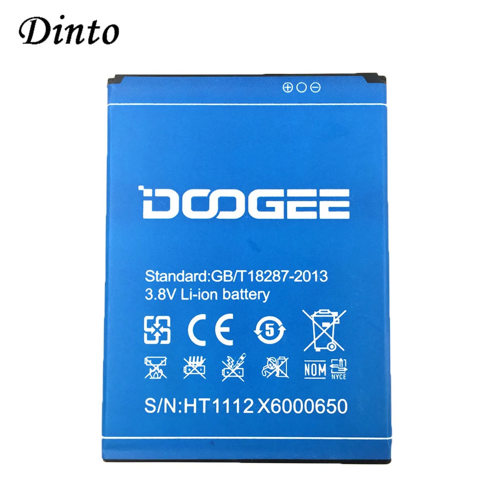 Литий ионный аккумулятор Dinto для мобильного телефона DOOGEE X6 3000 мАч 3 8 В сменный