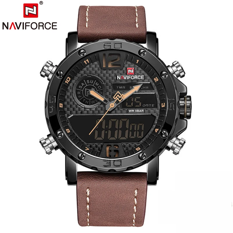 Часы NAVIFORCE мужские водонепроницаемые спортивные кварцевые | Наручные часы