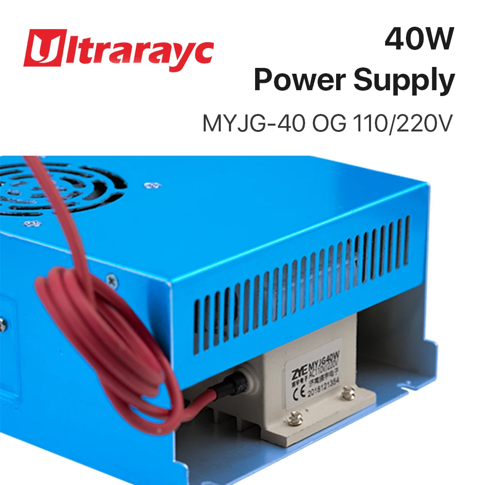Ultrarayc 40 Вт CO2 лазерный Питание MYJG 40WT 110V/220V для лазерной трубки гравированная