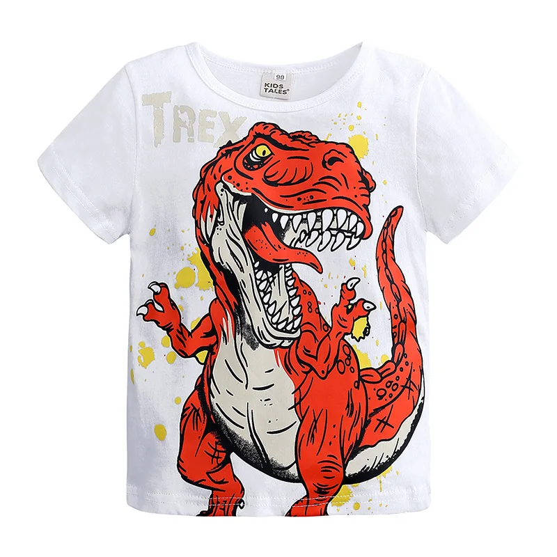 

New Summer Children's Short-Sleeved T-shirt Dinosaur Kid's Jacket Manufacturer Kids Lothes