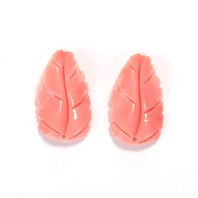 Новое поступление розовый ракушка резные серьги в форме листа бусины 27X16X4 мм 2 6 г |