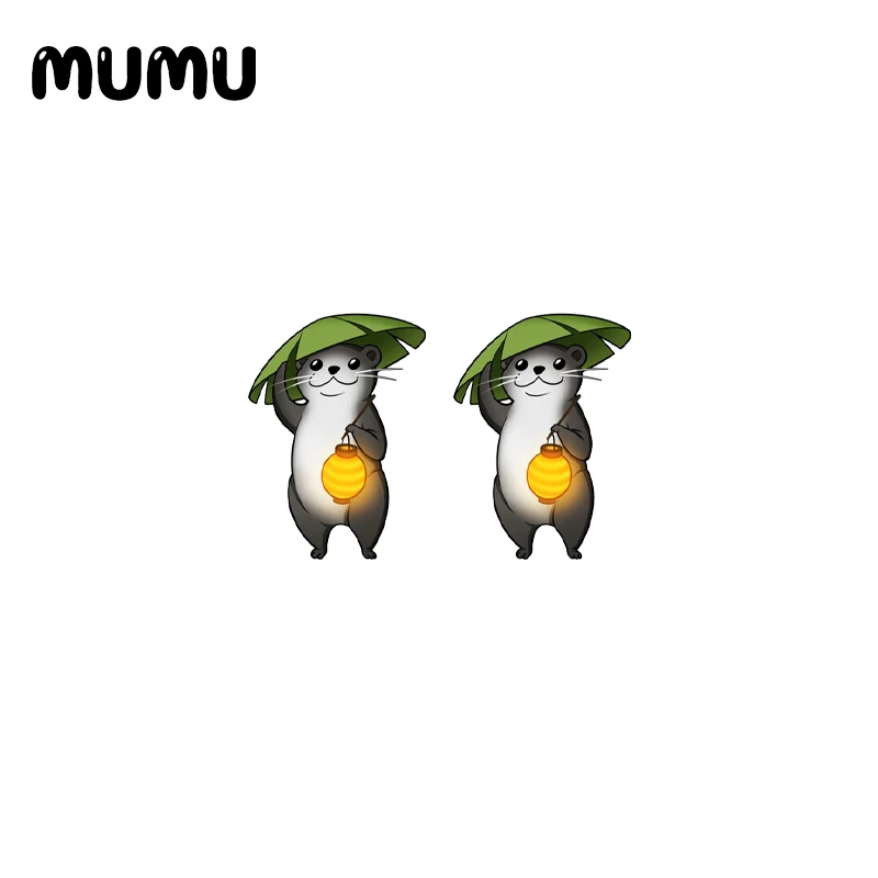 Новинка 2021 милые серьги-гвоздики в виде выдры эпоксидные украшения животных