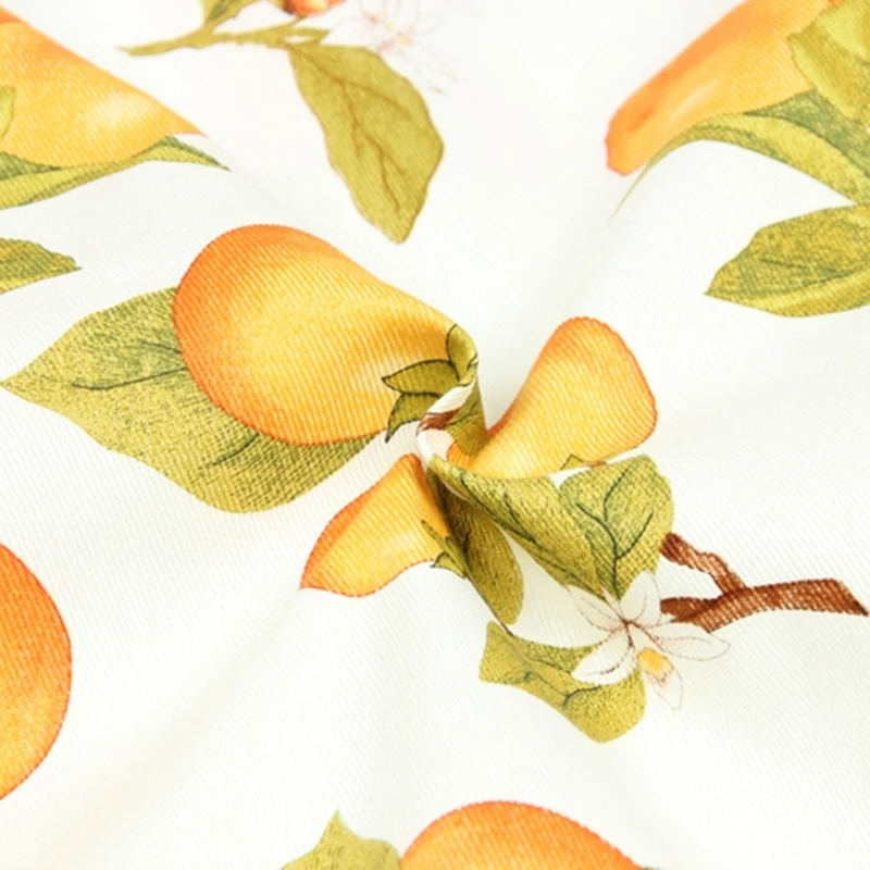 

Pure Cotton Fabric for Dress Bright and Delicious Fruits Print Patterns DIY Clothes Handmade Patchwork Sewing Curtain Table Sofa