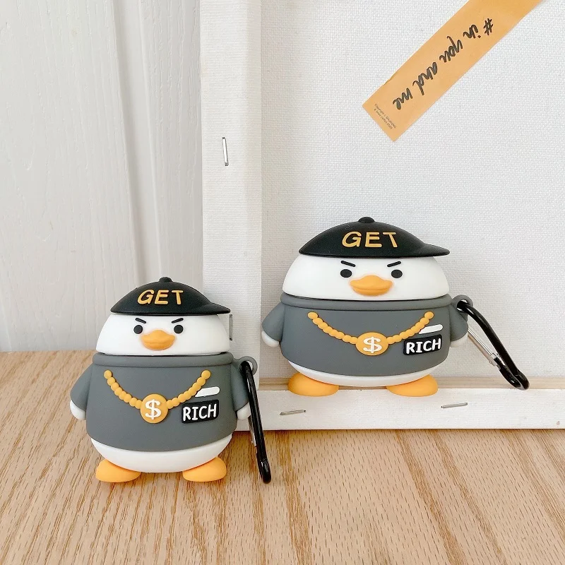 

Чехол-накладка для Airpods Pro, с объемным изображением утки, для беспроводных Bluetooth-наушников