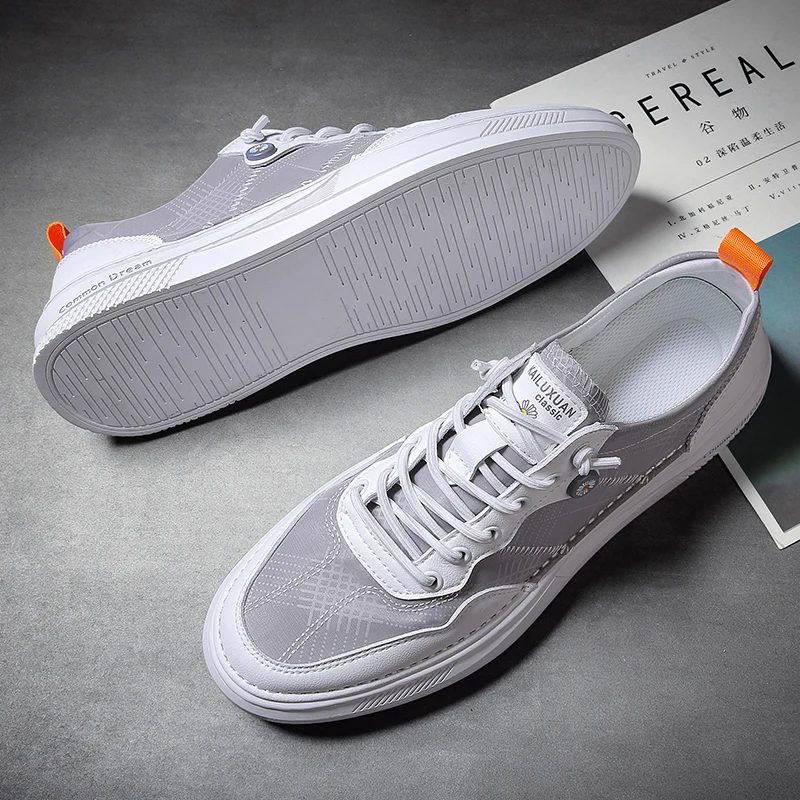 

Sneakers Autumn Men Low Top Sneakers 2018 Fashion Men Shoes Trainers Thick Sole Mens Classic Homme Minimalist For White