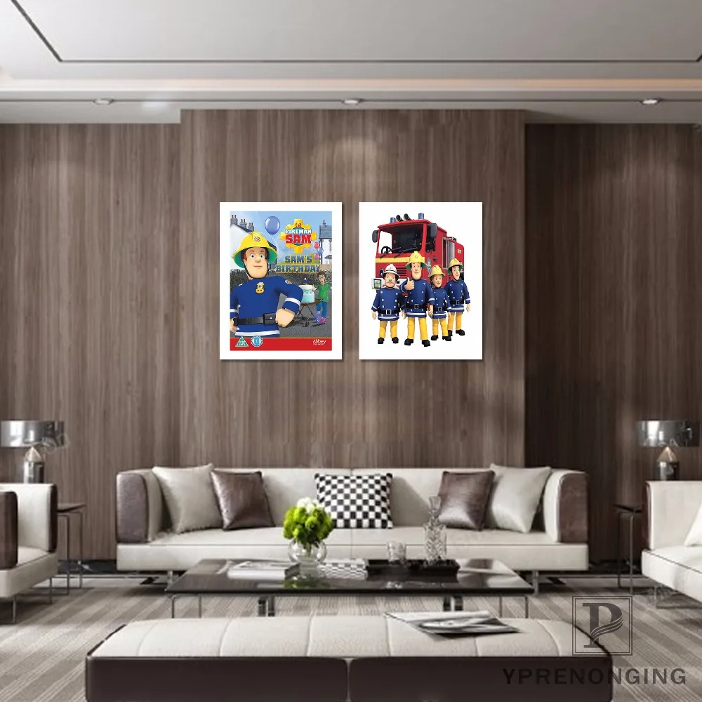 Холст постер из шелковой ткани Пожарный Сэм на заказ бумага Классическая картина