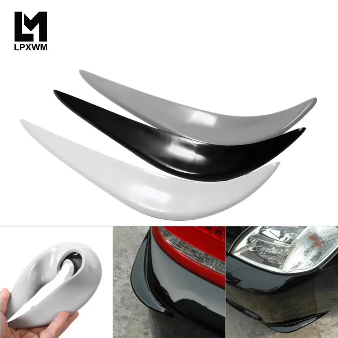 

1Pair Rubber Car Bumper Corner Protector Stickers Guards Buffer Trim Molding Protection Strip Scratch Protector Car Accessories