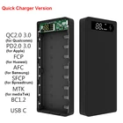 Двойной чехол для внешнего аккумулятора USB 18650 с поддержкой быстрой зарядки, без сварки, чехол для аккумулятора 8x18650, чехол-держатель, зарядное устройство QC 3,0 PD, оболочка сделай сам