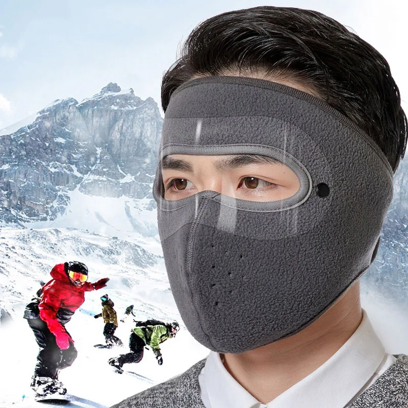 2021 New Winter Warm Goggles Mask Outdoor Riding Sunscreen Breathable Cold And Windproof Double-layer Polar Fleece | Автомобили и