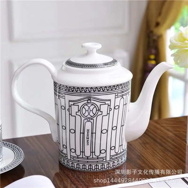 

Coffee Cup Set European tea set 15 head coffee set bone china British afternoon tea black tea set ceramics