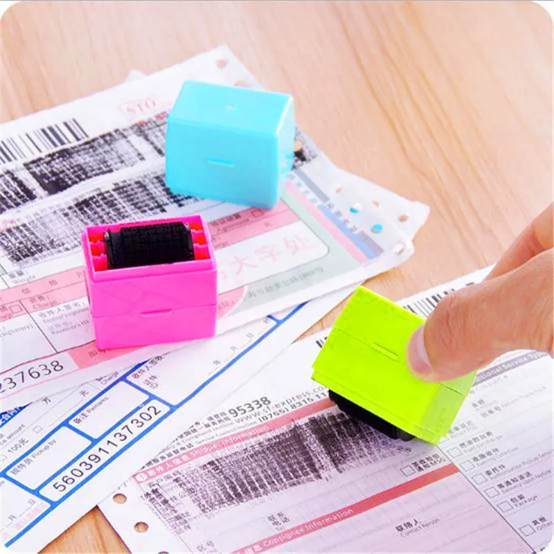 Roller Type Garbled Secret ID Theft Protection Stamp Express Single Privacy Smear Cover Word Stick Chapter Sealing Prtection | Канцтовары