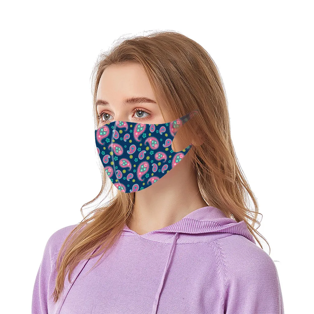 

5PCS Unisex couple face mask Fashion Pattern mask Protective pm25 Foggy Haze Anti-Spitting Windproof Face Mask for men women